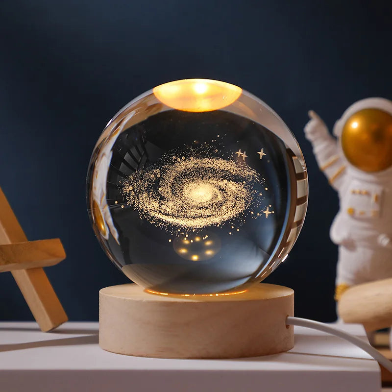 Crystal Ball Glass Planet Led