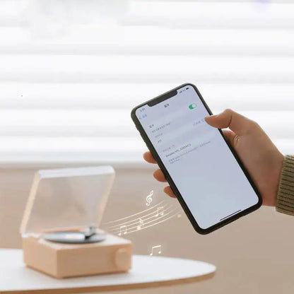 Haut-parleur sans fil en vinyle rétro