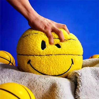 peluche basket-ball balle souriante