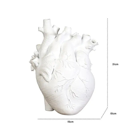 Heart-Shaped European Resin Vase