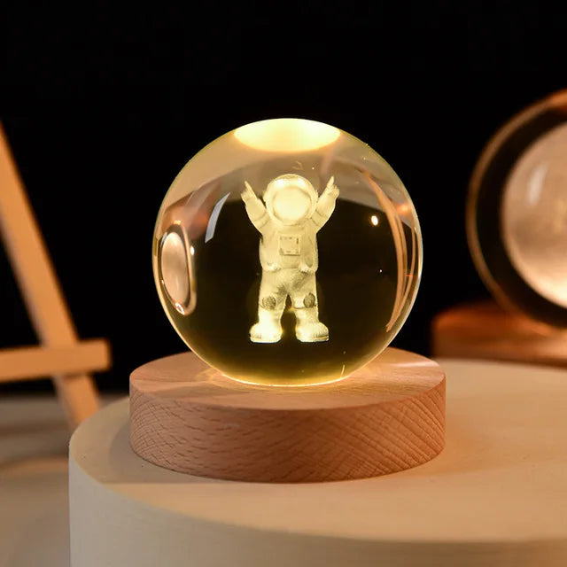 Crystal Ball Glass Planet Led