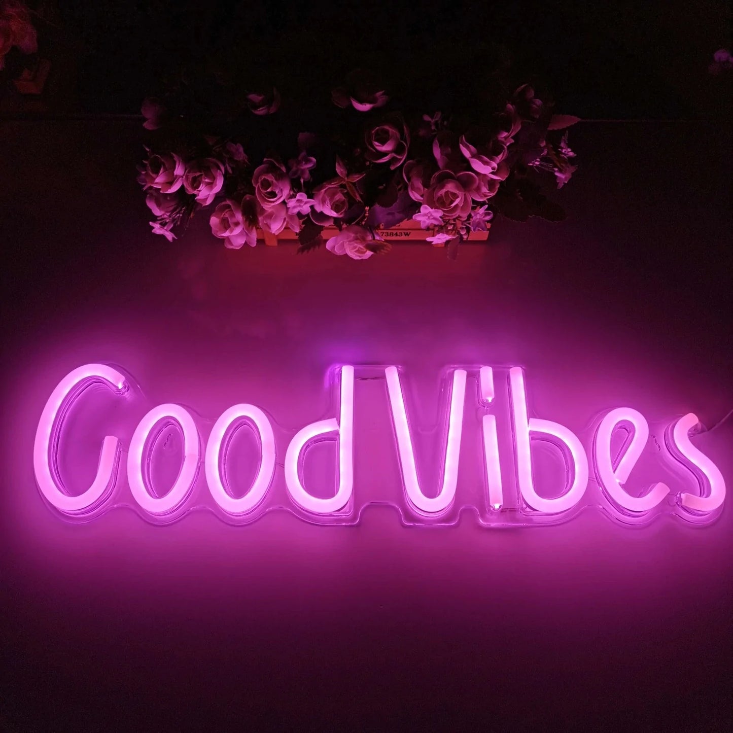 Panneau lumineux au néon à LED Good Vibes