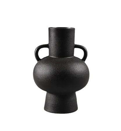 Vases en céramique blanc noir